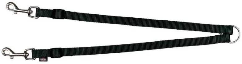 Trixie Pavadis premium dviems šunims XS-M 40 - 70 cm / 15 mm, juodas