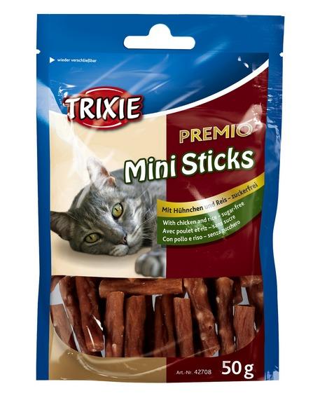 Trixie Premio katėms skanėstas mini lazdelės su vištiena/ryžiais, 50 g