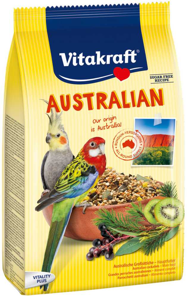 Vitakraft Australian 750g vidutinių papūgų lesalas su eukaliptu