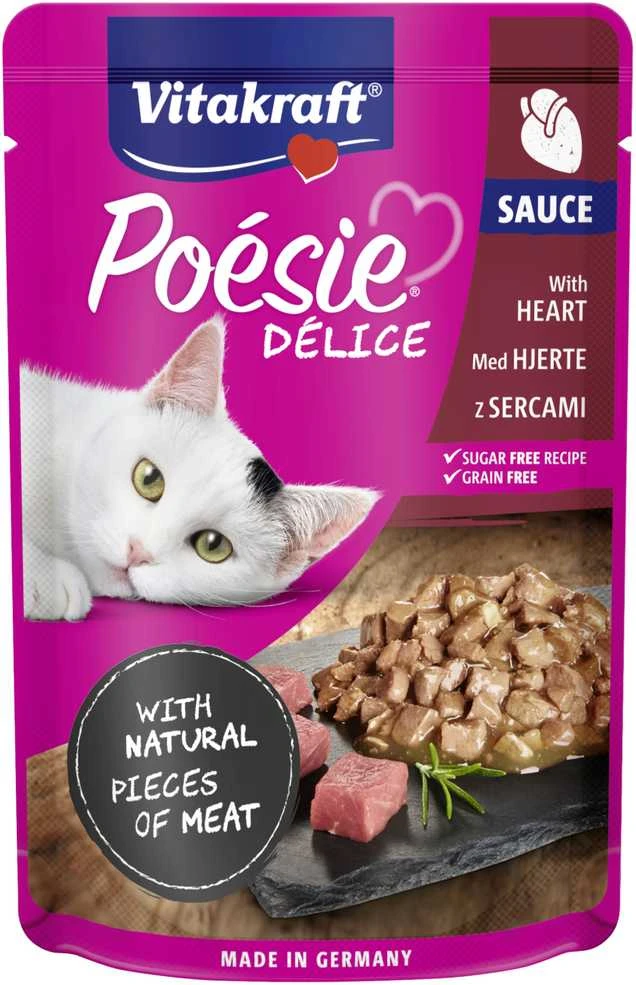Vitakraft Chovex Sro VITAKRAFT POESIE DELICE, kačių konservuotas pašaras su širdelėmis, 85g, maišelyje