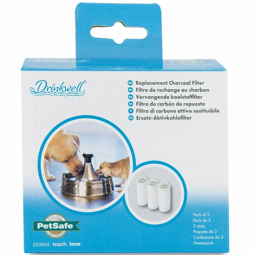 Petsafe Drinkwell 360 Pet Fountain Pakaitinis anglies filtras Cilindrinis anglies filtras 360 girdykloms-fontanėliams 3vnt