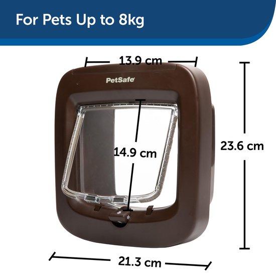 Petsafe Microchip Cat Flap durelės su mikročipu katėms ir mažiems šuniukams, rudos spalvos
