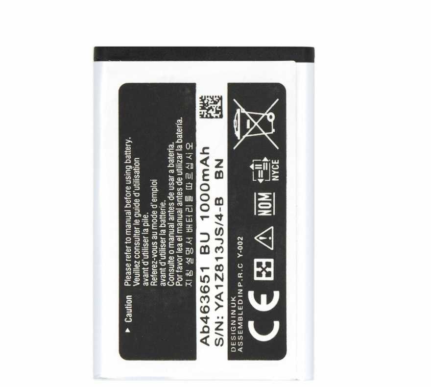 For_Samsung AB463651BE Baterija, skirta Samsung Li-Ion 1000mAh (OEM)