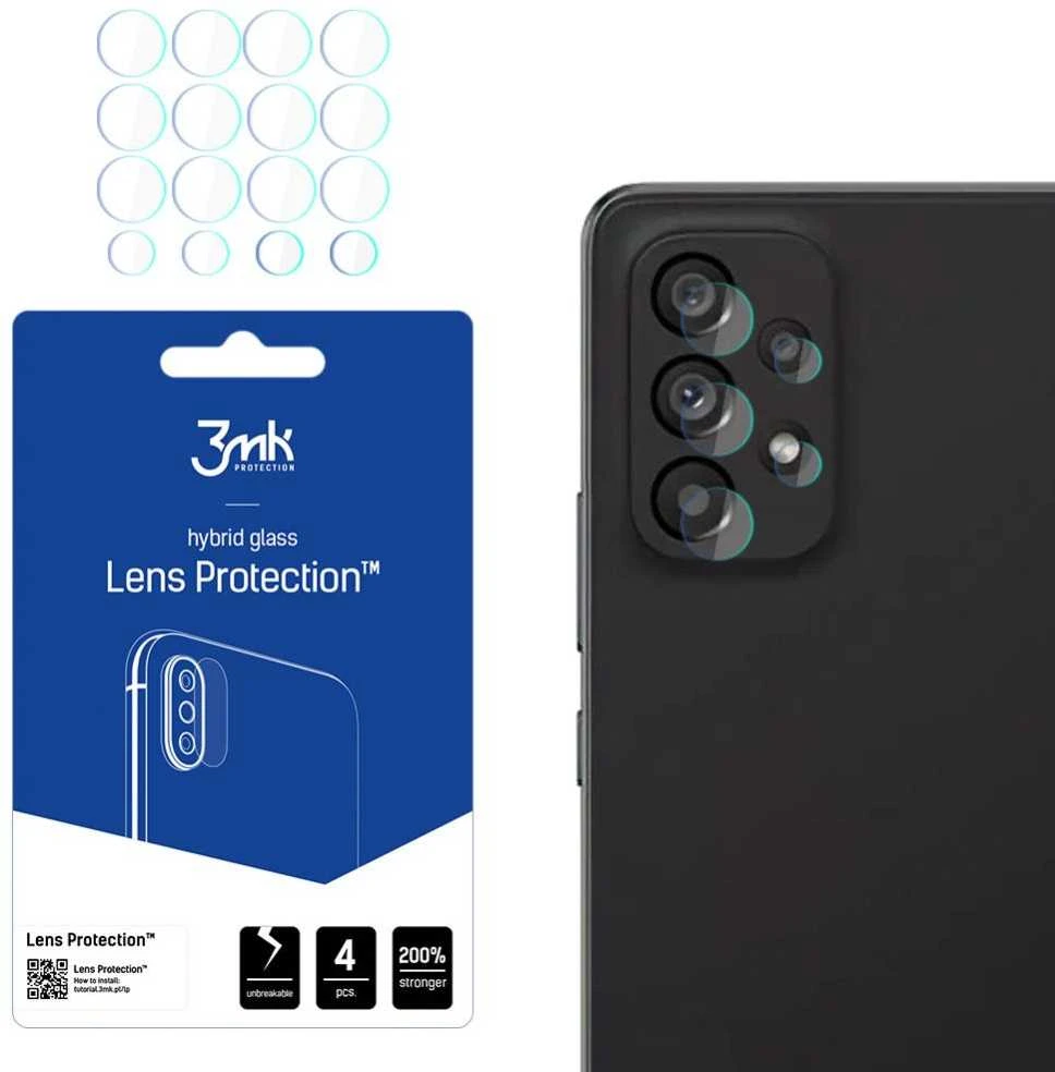 3MK objektyvo apsauga Samsung A53 5G A536 kameros objektyvo apsauga 4vnt