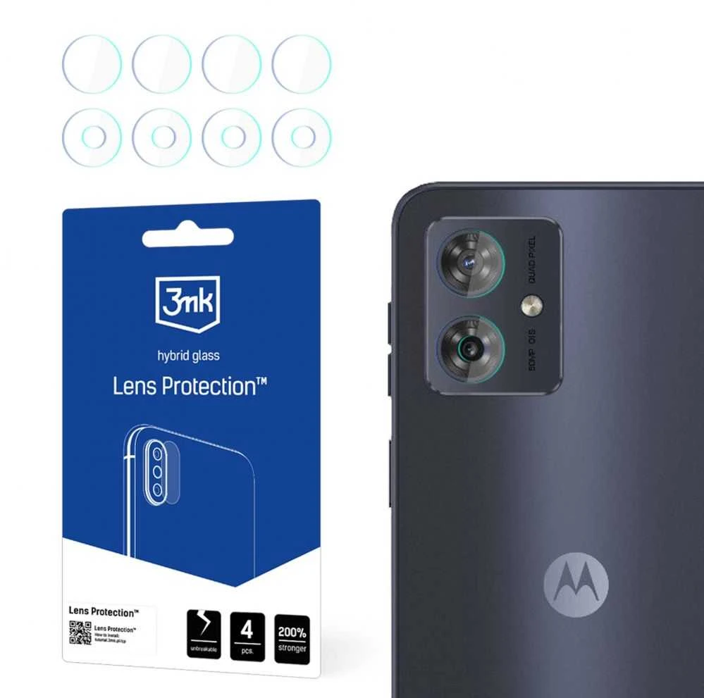 3mk Lens Protection™ hibridinis fotoaparato stiklas, skirtas Motorola Moto G04s