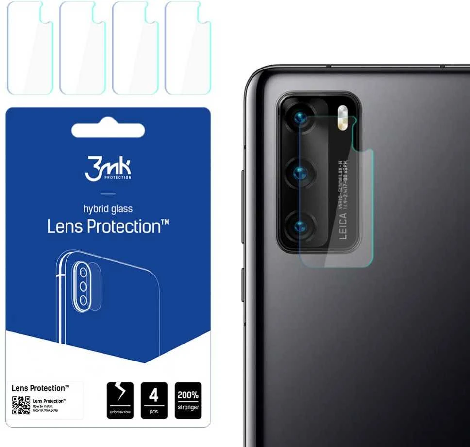 3MK objektyvo apsauga Huawei P40 fotoaparato objektyvo apsauga, 4 vnt.