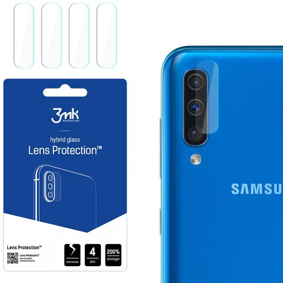 HYBRID GLASS 3MK FLEXIBLE GLASS LENS SAMSUNG GALAXY A50 FOR CAMERA 4 PCS.