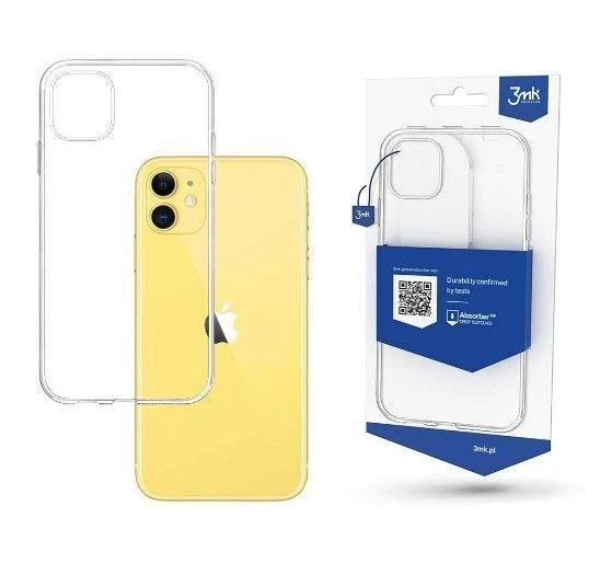 Dėklas 3MK skaidraus dėklo galinis dangtelis, Apple, iPhone XI, TPU, skaidrus