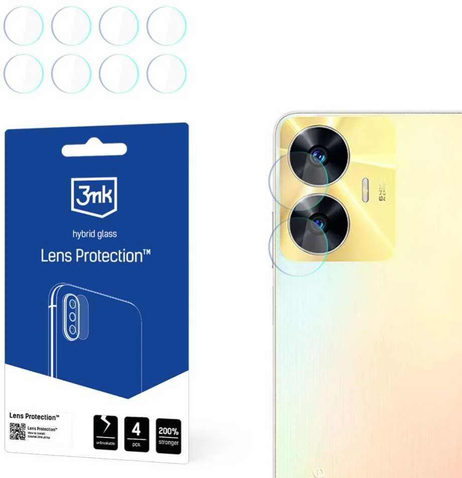 3MK objektyvo apsauga Realme C55 kameros objektyvui, 4 vnt.