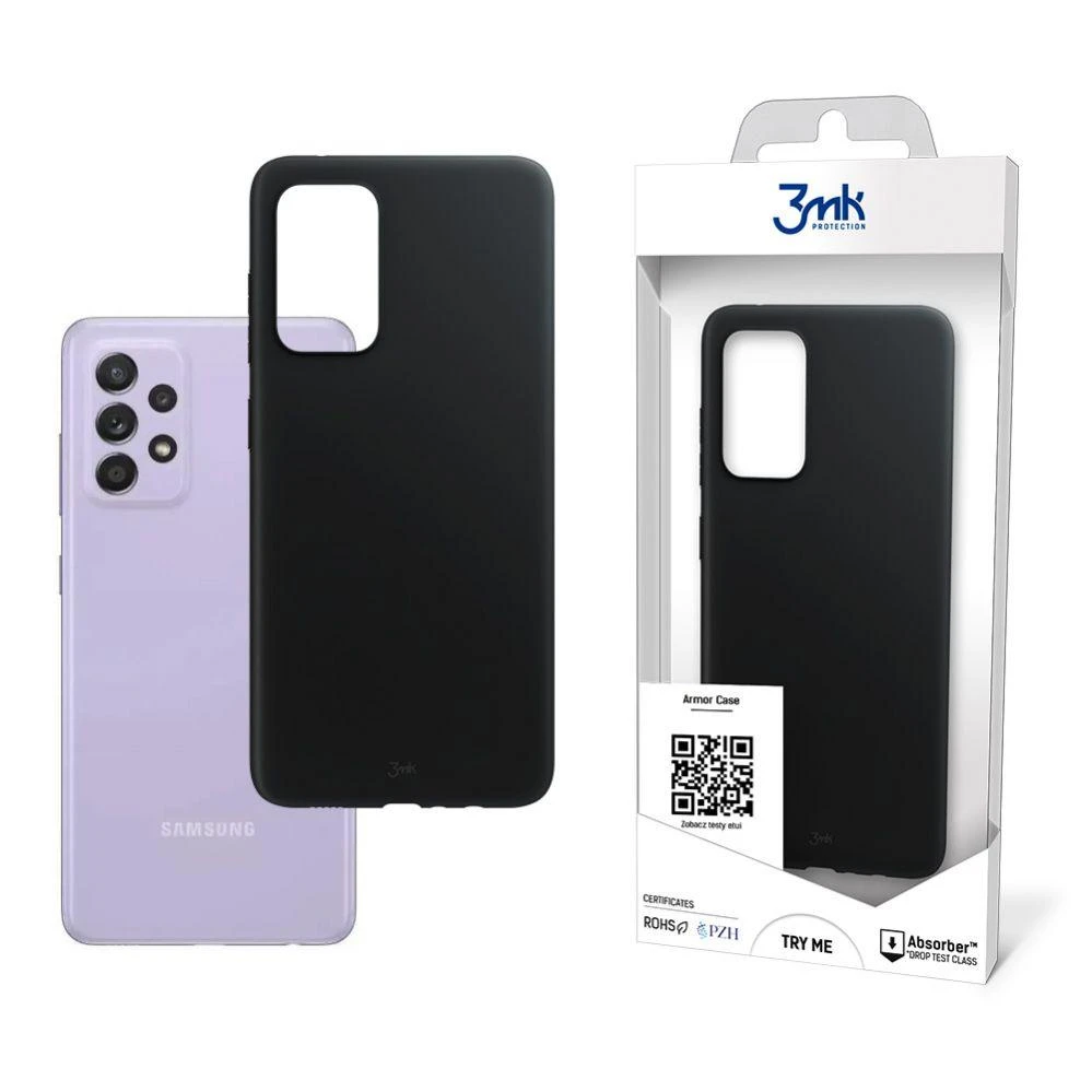 3MK, skirtas Samsung Galaxy A52 4G/5G A52s 5G, Juodas, matinis dėklas