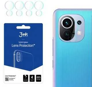 3MK FLEXIBLE GLASS LENS HYBRID GLASS PROTECT XIAOMI MI 11 / MI 11 5G 4 PCS CAMERA
