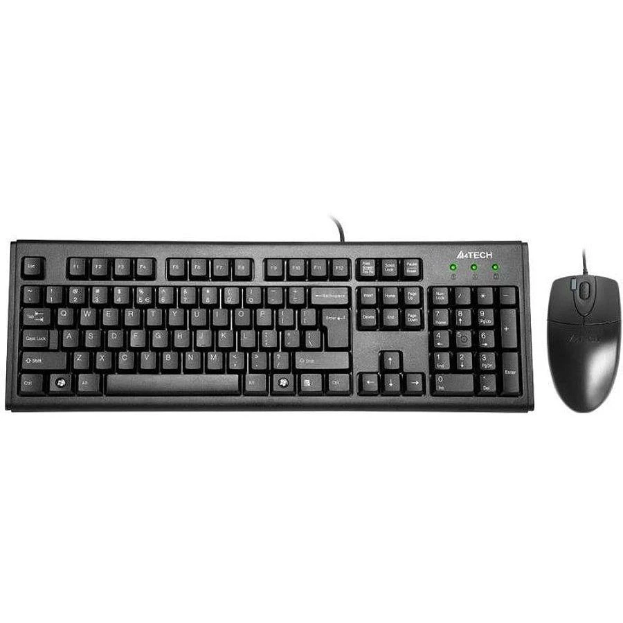 Kalviatūros ir pelės komplektas A4Tech KM-720+OP-620D, juodas