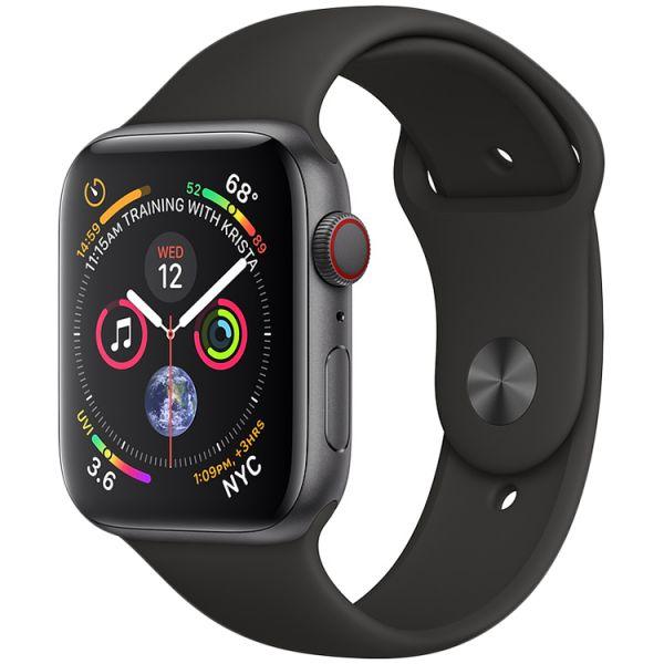 Išmanusis laikrodis Apple Watch Series 4 GPS 40mm Pilko aliuminio korpusas su juodu dirželiu, A1977