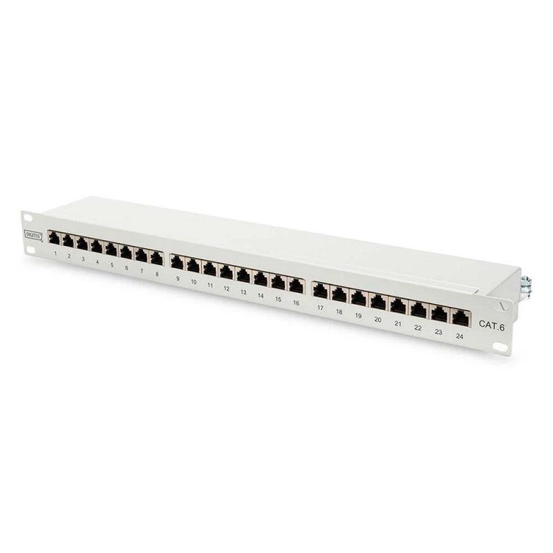 Assmann Electronic DIGITUS Patch Panel 19colių 24Port Cat5e STP neekranuotas montavimas apie LSA juodas RAL9005 be LSA dangtelio