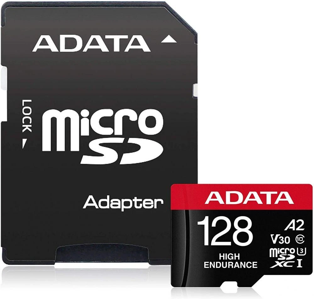 Atminties kortelė ADATA | AUSDX128GUI3V30SHA2-RA1 Memory Card | 128 GB | Micro SDXC | Flash atminties klasė 10 | Adapteris
