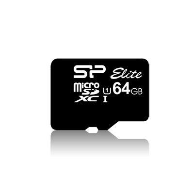 Atminties kortelė Silicon Power 64GB Micro SDXC UHS-I, SDR 50 režimas, 10 klasė, su SD adapteriu
