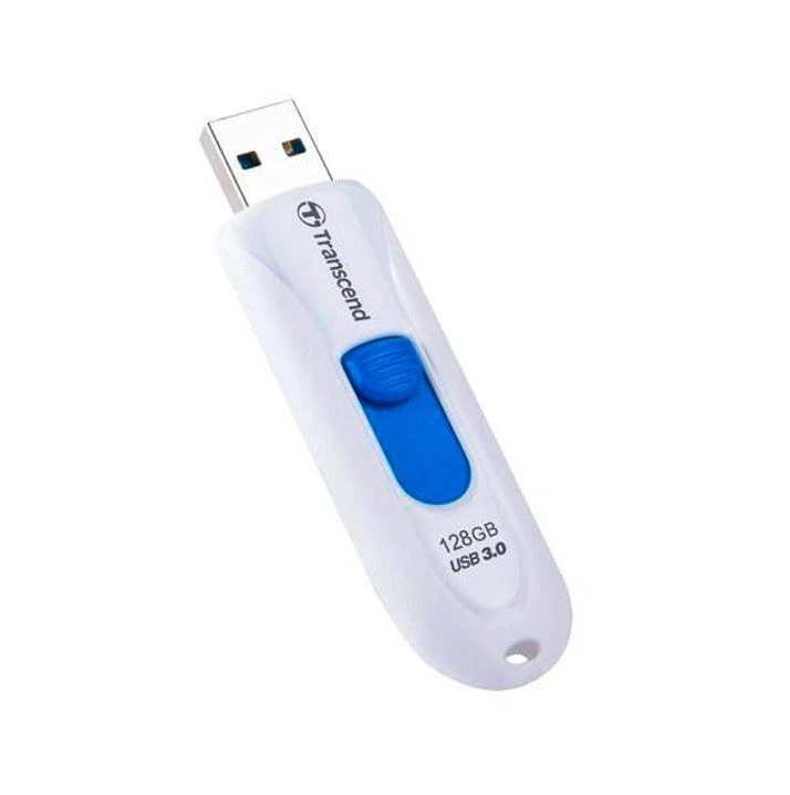 TRANSCEND JetFlash790 128GB USB 3.0 baltas