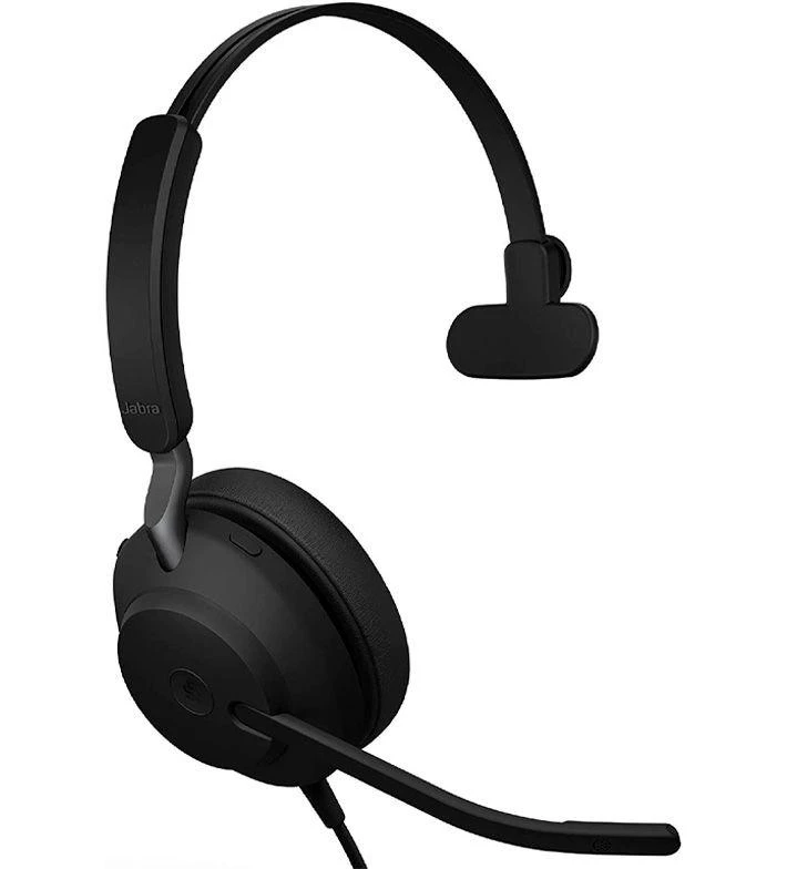 Jabra Evolve2 40 MS Teams Mono Laidinės ausinės, USB-C, Juoda