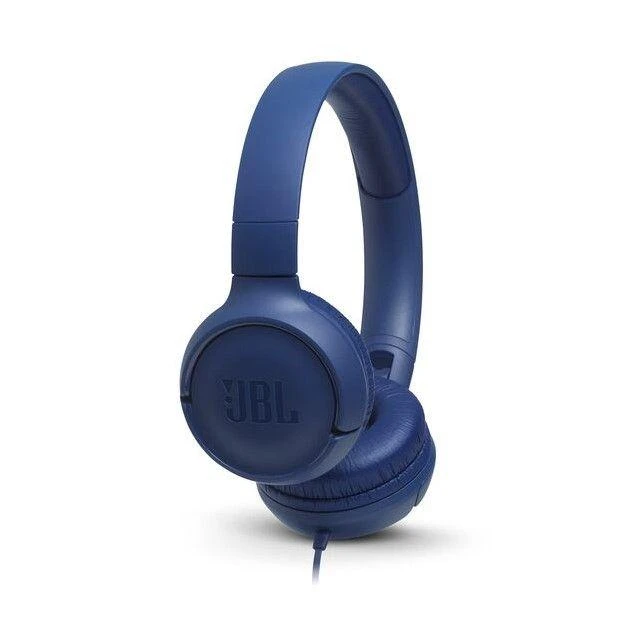 Lengvos ir patogios Ausinės JBL Tune 500 Pure Bass sound su mikrofonu  mėlynos | Varle.lt