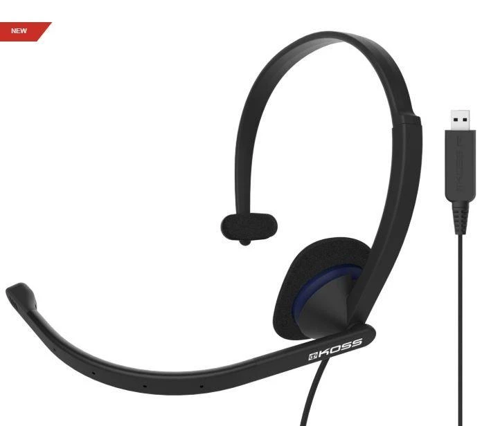 Koss CS195 USB vienpusės ausinės su mikrofonu