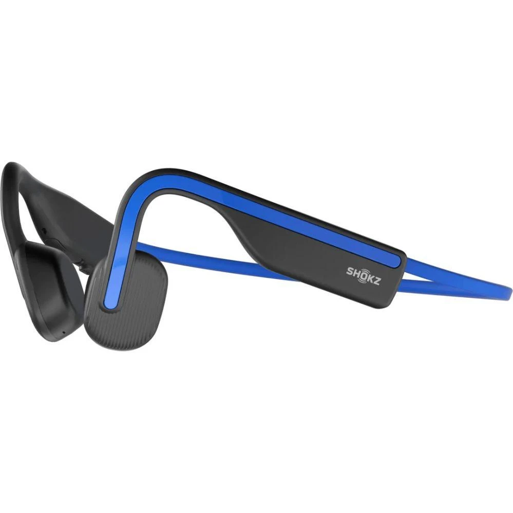 Shokz Open Move mėlynos ausinės, šoninis profilis