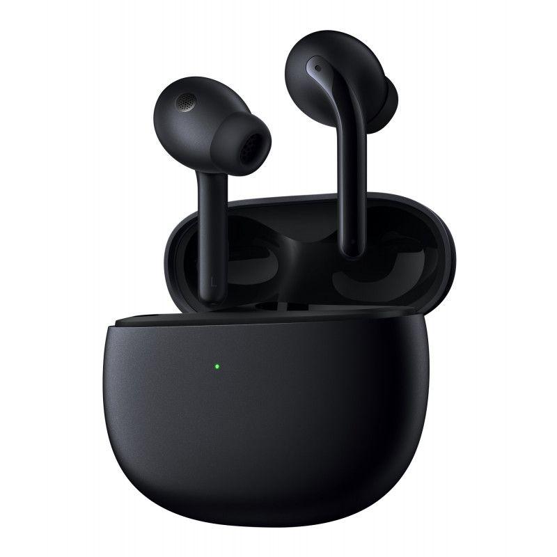 HiFi HD Belaidės Ausinės Xiaomi Buds 3 su HRTF garso suderinimu bei aktyviu triukšmo slopinimu, Juodos