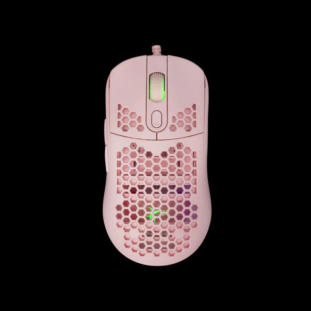 Itin lengva žaidimų pelė White Shark Galahad Pink, 72g