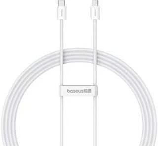 Baseus Superior Series ll USB-C - USB-C 30W 480Mb/s 2m kabelis - baltos saplvos