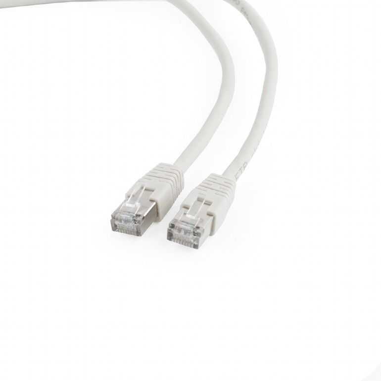 Tinklo kabelis Cablexpert FTP Cat6, ekranuota folija, auksuoti kontaktai, 5 m, baltas