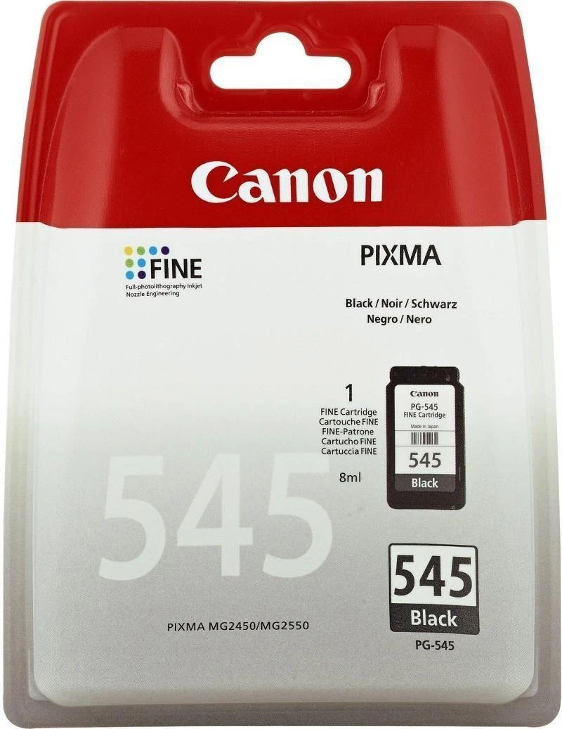 CANON 1LB PG-545 rašalo kasetė juodas standartinė talpa 8ml 180 puslapių 1 pak.