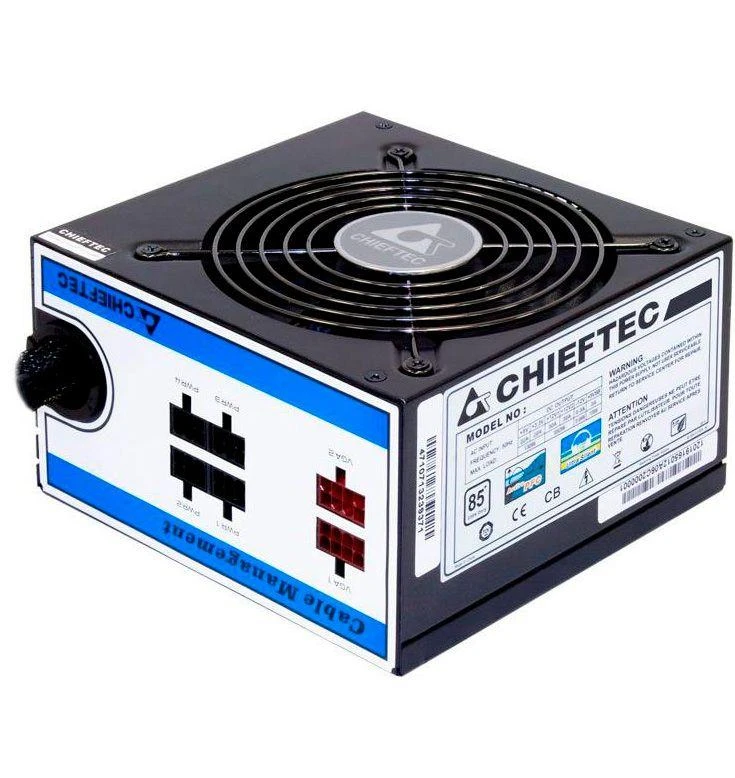 CHIEFTEC 650 W maitinimas, 85+, 230 V W / CABLE MNG