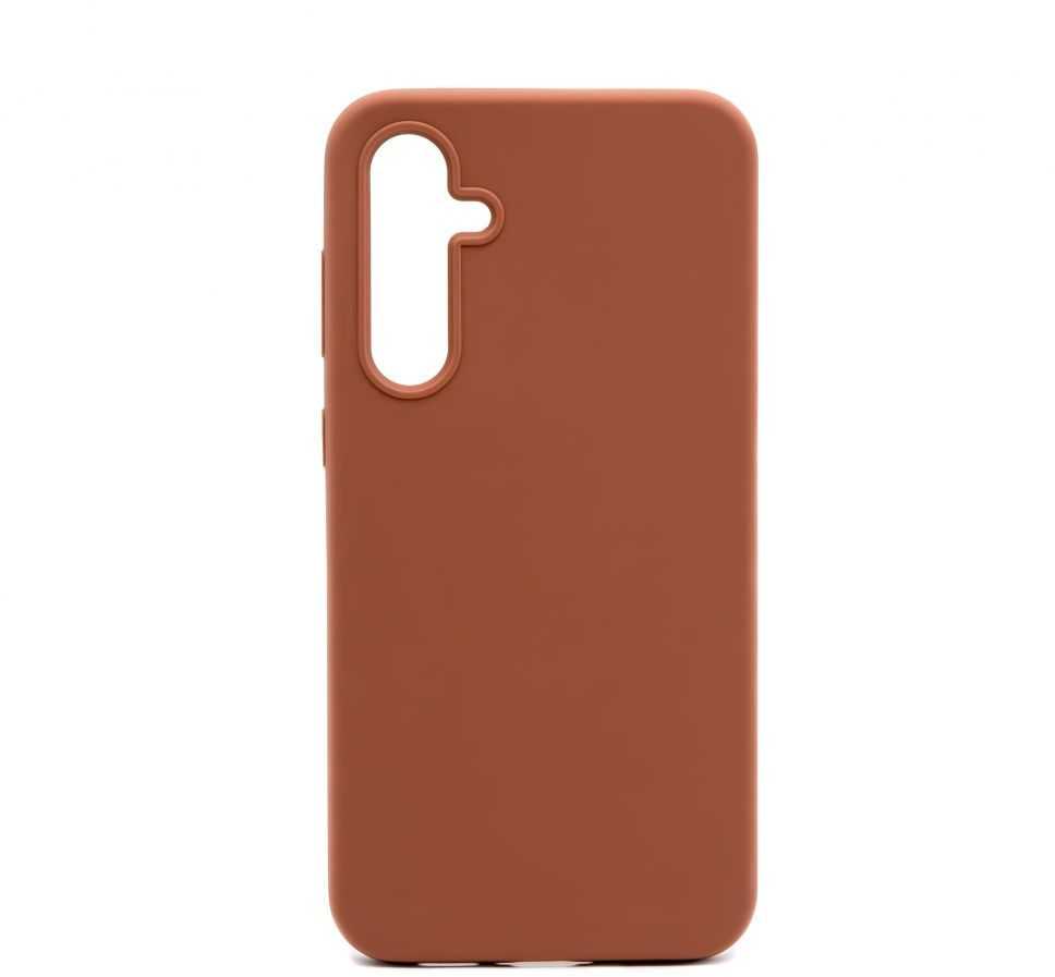 Connect Samsung Galaxy S23 FE Premium Quality Magnetic Soft Touch Silikoninis dėklas Saddle Brown
