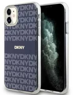 DKNY PC/TPU Repeat Pattern Tonal Stripe Magsafe dėklas telefonui Apple iPhone 11 mėlynos spalvos