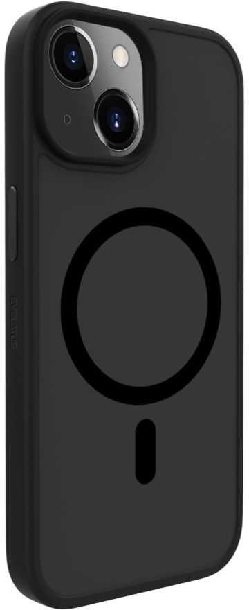 Dėklas Evelatus Apple iPhone 15 Hybird Case With Magsafe PC+TPU Juodas