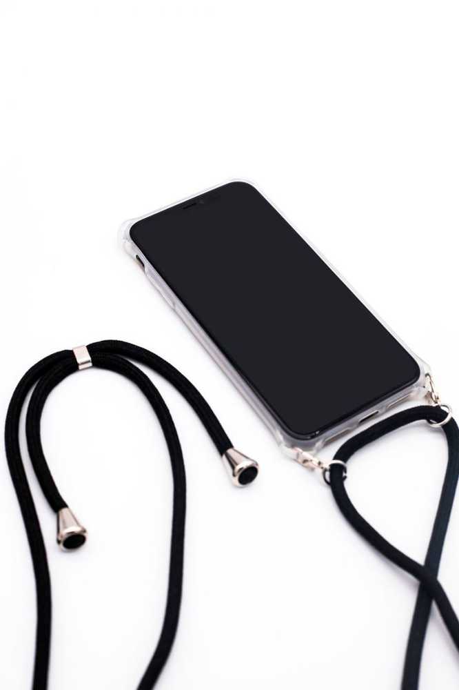 Dėklas Evelatus Samsung A50s Case with rope Juodas Transparent
