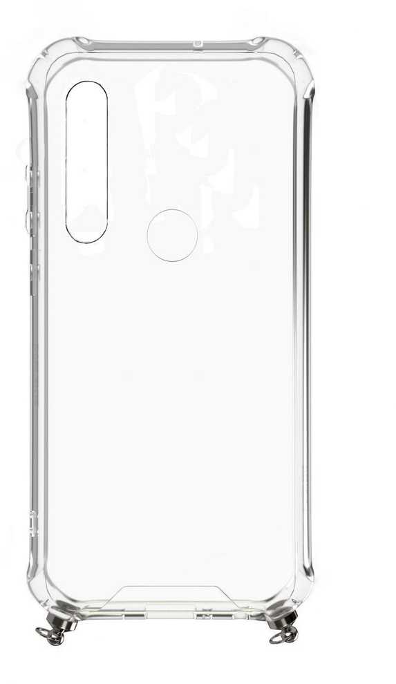 Dėklas Evelatus Xiaomi Xiaomi Redmi Note 8 / Redmi Note 8 2021 Silicone Transparent with Necklace TPU Strap Sidabrinis