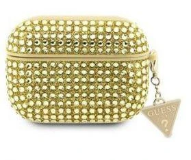 Guess dėklas, skirtas AirPods Pro 2 GUAP2HDGTPD auksinis Rhinestone Triangle Charm