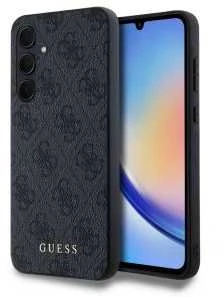 Guess GUOHCSA35G4GFGR A35 A356 juodos spalvos kietas dėklas 4G Metal Gold Logo