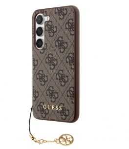 Dėklas GUESS GUHCS23SGF4GBB S23 S911 BRONZE/BROWN HARDCASE 4G CHARMS COLLECTION