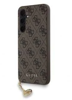 Samsung Galaxy A35 5G Guess dėklas 4G Charms Collection (GUHCSA35GF4GBR) rudos spalvos