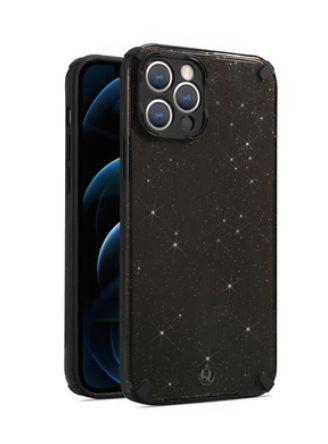 Dėklas iLike Apple IPHONE 12 PRO ARMOR GLITTER CASE Juodas