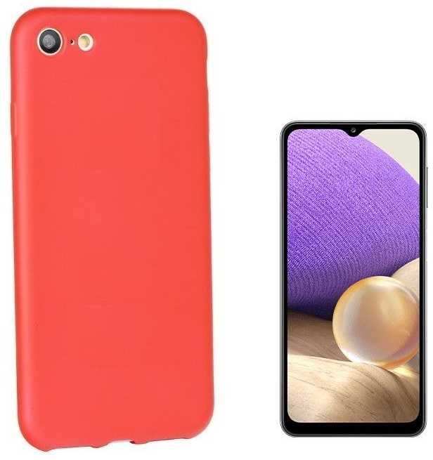 Pferd TakeMe Soft jausmas itin plonas matinis galinio dangtelio dėklas, skirtas Samsung Galaxy A32 (A326) 5G Raudona
