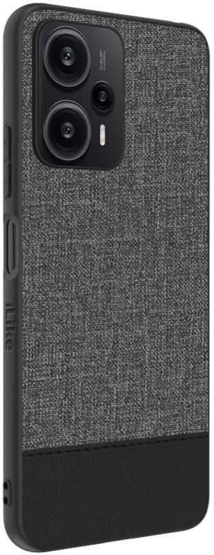 Dėklas iLike Xiaomi Redmi Note 12 / Poco X5 Plastic Leather Back Cover Gray