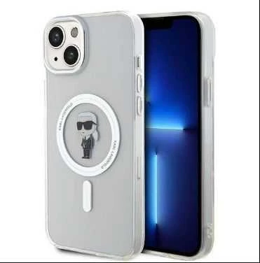 Karl Lagerfeld KLHMP15MHFCKNOT Apple iPhone 15 Plus / 14 Plus 6.7″ skaidrus kietas dėklas IML Ikonik MagSafe