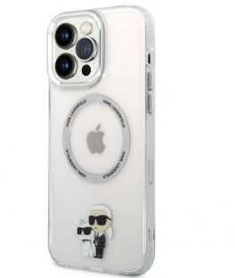 Apple iPhone 13 Pro Max Karl Lagerfeld dėklas Iconic Karl&Choupette Magsafe (KKLHMP13XHNKCIT) skaidrus