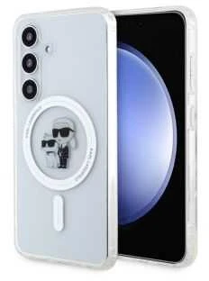 Samsung Galaxy S24 Karl Lagerfeld Dėklas IML Karl&Choupette MagSafe (KLHMS24SHGKCNOT) skaidrus