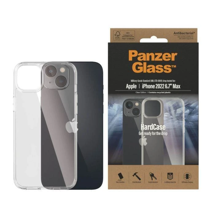 Panzer Glass PanzerGlass | Kietas dėklas | Apple | iPhone 14 Plus | Išvalyti | Suderinamas su belaidžiu įkrovimu; 100% perdirbta rėmo medžiaga