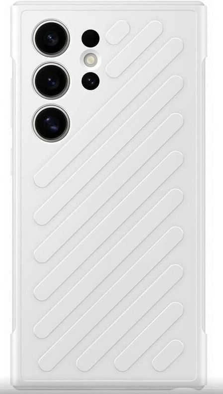 Dėklas „Samsung Galaxy S24 Ultra Shield“ dangtelis šviesiai pilkas