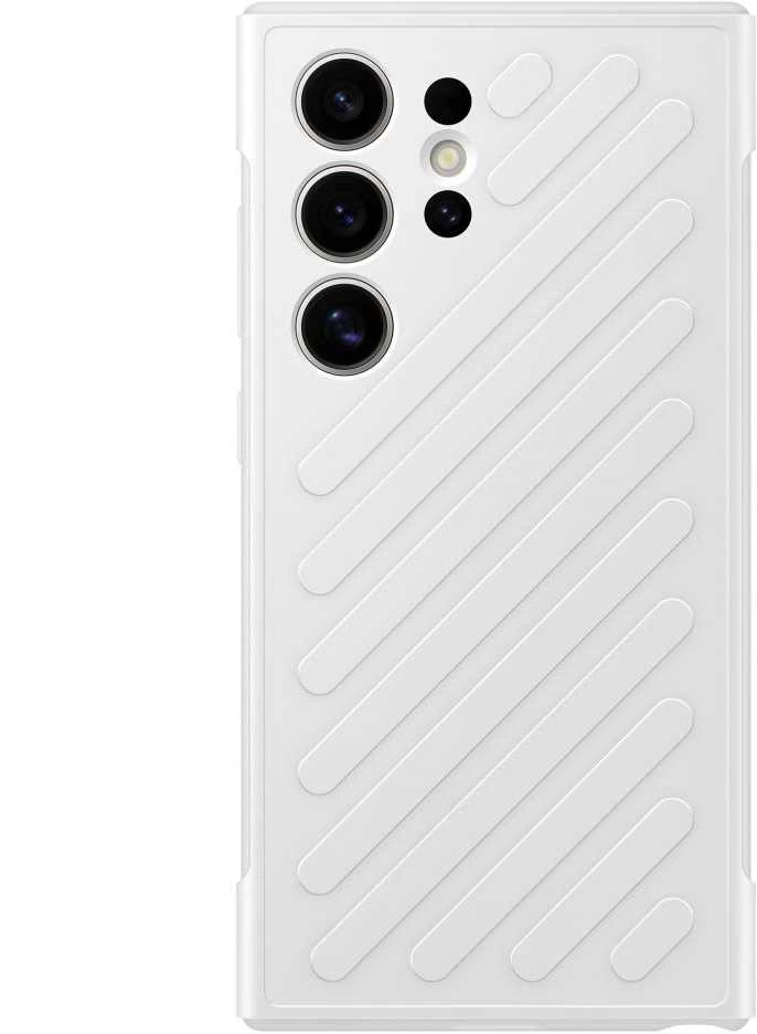 Dėklas „Samsung Galaxy S24 Ultra Shield“ dangtelis šviesiai pilkas