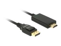 DELOCK Cable Displayport 1.2 male > High Speed HDMI-A pasyvus 4K 1 m juodas